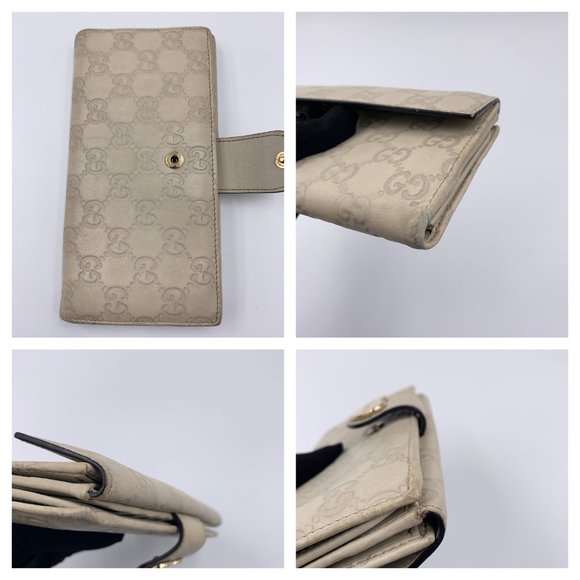 Authentic Gucci GG Greyish Beige Long Wallet - Picture 5 of 11